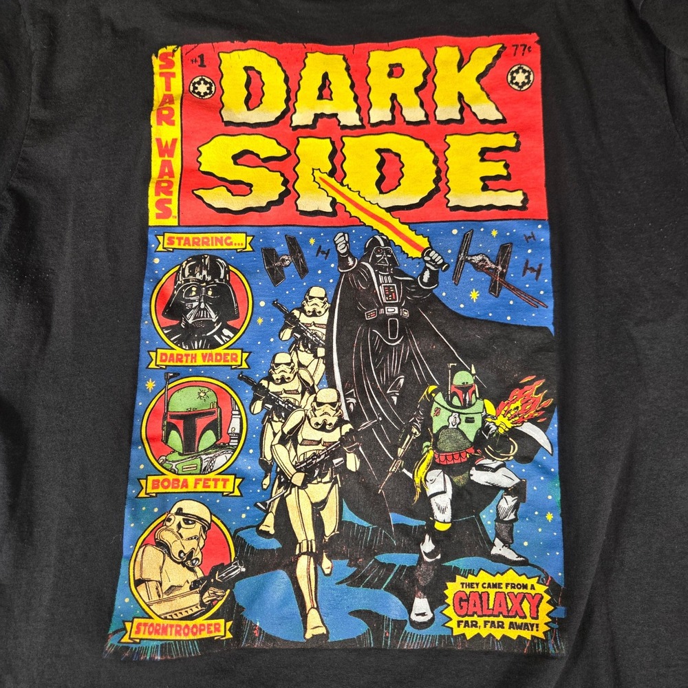 Star Wars Dark Side Comic Graphic T-Shirt XL Darth Vader Boba Fett Fifth Sun - Picture 4 of 7